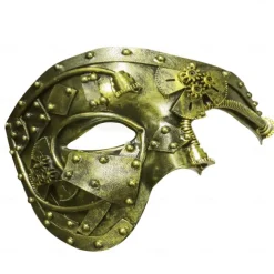 Metal Cyborg Halloween Venetian Mask Phantom Of The Opera Carnival Mask Steampunk Adults' Men's Women's Halloween Carnival Mardi Gras Party Masquerade Easy Halloween Costumes Dress Up