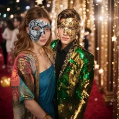 Metal Cyborg Halloween Venetian Mask Phantom Of The Opera Carnival Mask Steampunk Adults' Men's Women's Halloween Carnival Mardi Gras Party Masquerade Easy Halloween Costumes Dress Up