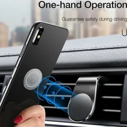 Metal Magnetic Car Phone Holder Mini Air Vent Clip Mount Magnet Mobile Stand For iPhone XS Max 11Pro Xiaomi SAMSUNG Galaxy Note10 Smartphones