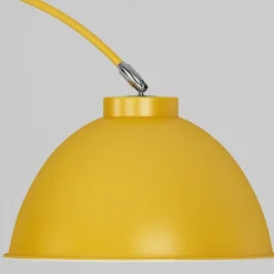 Metal Vaulted Floor Lamp for Living Room, 1 Bulb Macaron Standing Light, Modern Office Reading Floor Light with Adjustable Rod Arm 110-240V