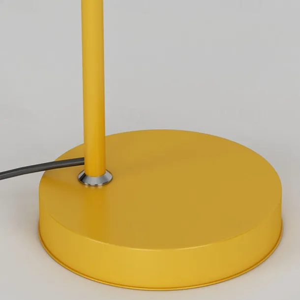 Metal Vaulted Floor Lamp for Living Room, 1 Bulb Macaron Standing Light, Modern Office Reading Floor Light with Adjustable Rod Arm 110-240V