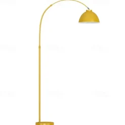 Metal Vaulted Floor Lamp for Living Room, 1 Bulb Macaron Standing Light, Modern Office Reading Floor Light with Adjustable Rod Arm 110-240V