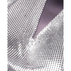 Metallic Backless Sparkle Mini Dress Disco Deep V Fancy Dress Women's Carnival Party Club Adults' Dress