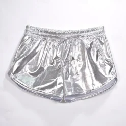 Metallic 1980s Shiny Latex Patent Shorts PU Leather Fancy Dress Women's Masquerade Party Bachelorette Party Pride Parade Adults' Shorts