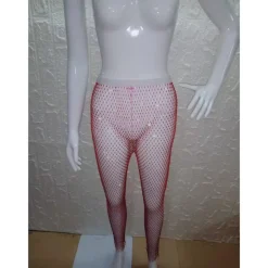 Metallic Sparkle Sexy Pants Sheer Mesh Rhinestone Cover Up Disco Fancy Dress Women's Carnival Party Club Pride Parade Adults' Pants