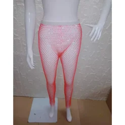 Metallic Sparkle Sexy Pants Sheer Mesh Rhinestone Cover Up Disco Fancy Dress Women's Carnival Party Club Pride Parade Adults' Pants