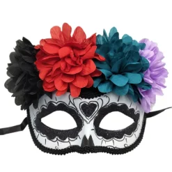 Mexican Halloween Mask Sugar Skull Cosplay Viva Mexico Adults' Men's Women's Mardi Gras Mexico Independence Day Day of the Dead Easy Halloween Costumes Dress Up