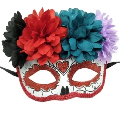 Mexican Halloween Mask Sugar Skull Cosplay Viva Mexico Adults' Men's Women's Mardi Gras Mexico Independence Day Day of the Dead Easy Halloween Costumes Dress Up