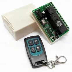 433Mhz Universal Wireless Remote Control Switch DC 12V 4CH relay Receiver Module with 4 Channel RF Remote