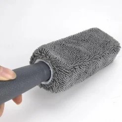 Microfiber Car Tire Brush With Long Handle, Tire Brush, Car Wheel Hub Brush, Wheel Rim Cleaning Brush, Handheld Car Washing Brush, Detailing Brush, Car Maintenance, Cleaning Supplies