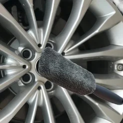 Microfiber Car Tire Brush With Long Handle, Tire Brush, Car Wheel Hub Brush, Wheel Rim Cleaning Brush, Handheld Car Washing Brush, Detailing Brush, Car Maintenance, Cleaning Supplies