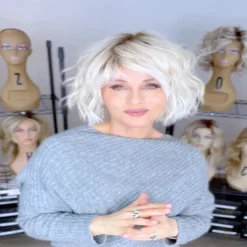 Mid Length Trend Wig Natural Looking Synthetic Wigs for Ladies Daily Cosplay Hair Wig