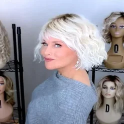 Mid Length Trend Wig Natural Looking Synthetic Wigs for Ladies Daily Cosplay Hair Wig