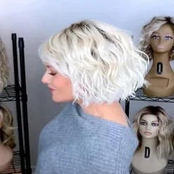 Mid Length Trend Wig Natural Looking Synthetic Wigs for Ladies Daily Cosplay Hair Wig