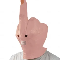 Middle Finger Halloween Mask Halloween Props Creepy Fingers Carnival Mask Funny Scary Costume Adults' Men's Women's Halloween Carnival Mardi Gras Easy Halloween Costumes Dress Up