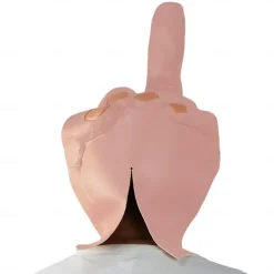 Middle Finger Halloween Mask Halloween Props Creepy Fingers Carnival Mask Funny Scary Costume Adults' Men's Women's Halloween Carnival Mardi Gras Easy Halloween Costumes Dress Up
