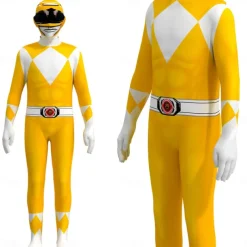 Mighty Morphin Power Rangers Tommy Oliver Cosplay Costume Jumpsuit Cosplay Movie Cosplay for Men's Women's Boys Kid's Adults' Carnival Masquerade Event / Party Masquerade