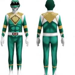 Mighty Morphin Power Rangers Tommy Oliver Cosplay Costume Jumpsuit Cosplay Movie Cosplay for Men's Women's Boys Kid's Adults' Carnival Masquerade Event / Party Masquerade