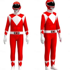 Mighty Morphin Power Rangers Tommy Oliver Cosplay Costume Jumpsuit Cosplay Movie Cosplay for Men's Women's Boys Kid's Adults' Carnival Masquerade Event / Party Masquerade