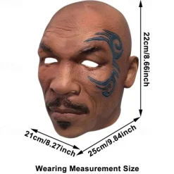 Mike Tyson Halloween Mask Full Head Carnival Mask Funny Costume Adults' Men's Halloween Carnival Easy Halloween Costumes Dress Up