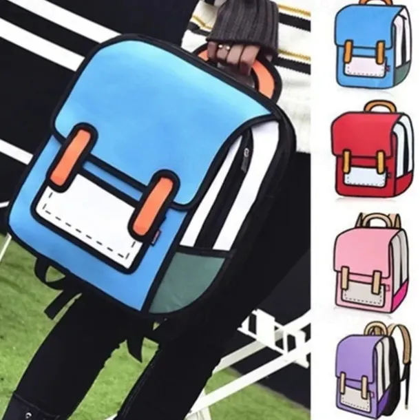 Mini Backpack Student 3D Backpack Fashion Two-Dimensional Teenager Boys Girls Trend Backpack For School Opens, Back to School Gift