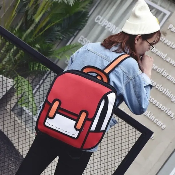 Mini Backpack Student 3D Backpack Fashion Two-Dimensional Teenager Boys Girls Trend Backpack For School Opens, Back to School Gift