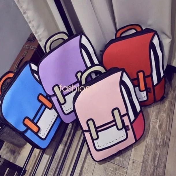 Mini Backpack Student 3D Backpack Fashion Two-Dimensional Teenager Boys Girls Trend Backpack For School Opens, Back to School Gift