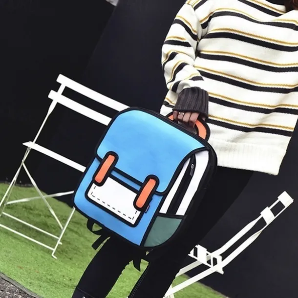 Mini Backpack Student 3D Backpack Fashion Two-Dimensional Teenager Boys Girls Trend Backpack For School Opens, Back to School Gift