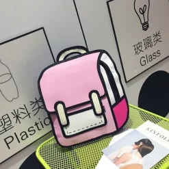 Mini Backpack Student 3D Backpack Fashion Two-Dimensional Teenager Boys Girls Trend Backpack For School Opens, Back to School Gift