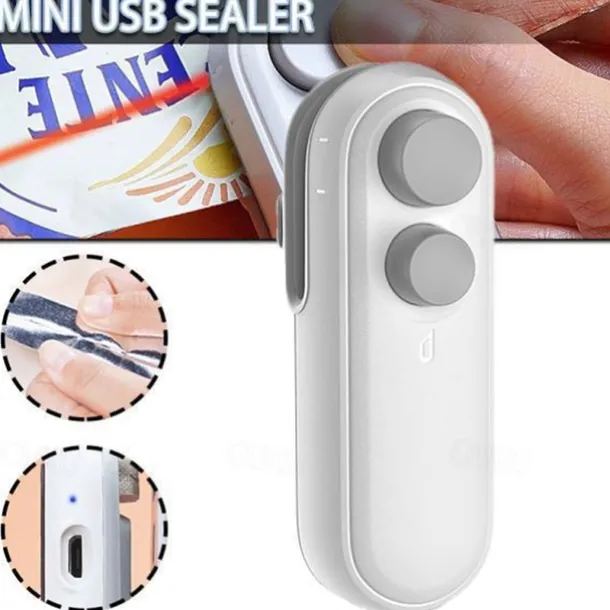 Mini Bag Sealer Sealing Machine 2 in 1 Heat Sealer and Cutter for Plastic Bags New