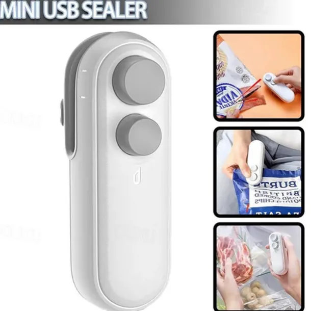 Mini Bag Sealer Sealing Machine 2 in 1 Heat Sealer and Cutter for Plastic Bags New