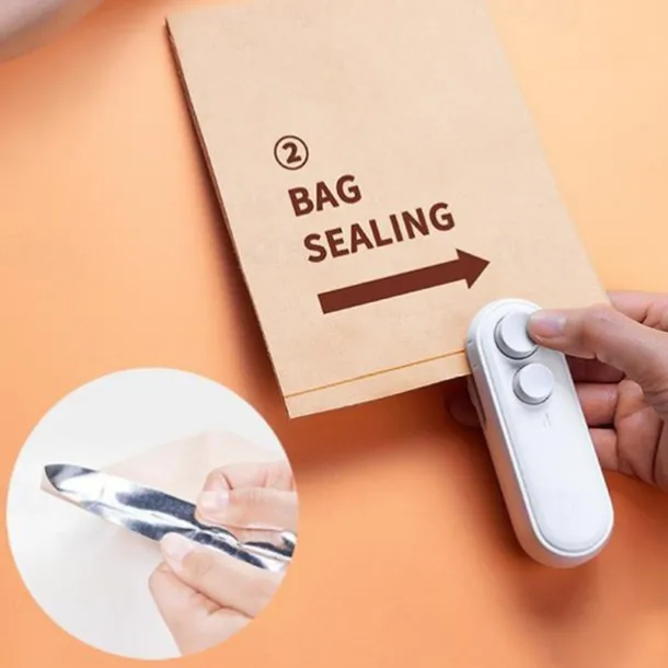Mini Bag Sealer Sealing Machine 2 in 1 Heat Sealer and Cutter for Plastic Bags New