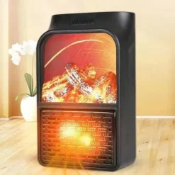 Mini Electric Fan Heater Portable Plug-in Wall Ceramic Heater Air Heating Winter Room Warmer Thermostat Remote Control 400W PTC