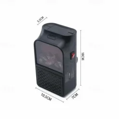 Mini Electric Fan Heater Portable Plug-in Wall Ceramic Heater Air Heating Winter Room Warmer Thermostat Remote Control 400W PTC