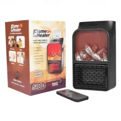 Mini Electric Fan Heater Portable Plug-in Wall Ceramic Heater Air Heating Winter Room Warmer Thermostat Remote Control 400W PTC