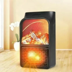 Mini Electric Fan Heater Portable Plug-in Wall Ceramic Heater Air Heating Winter Room Warmer Thermostat Remote Control 400W PTC