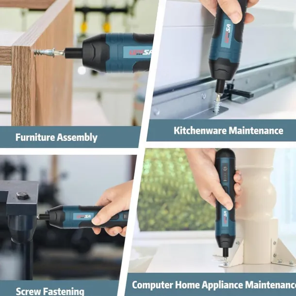 Mini Electric Screwdriver 3.6 V Electric Screwdriver Set with LED 20/105 Pieces Cordless Screwdriver Set 4 Speeds 5 Nm and 2.5 Nm