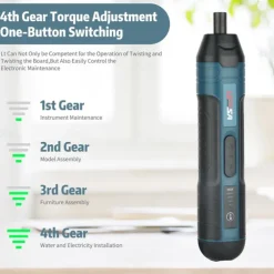 Mini Electric Screwdriver 3.6 V Electric Screwdriver Set with LED 20/105 Pieces Cordless Screwdriver Set 4 Speeds 5 Nm and 2.5 Nm
