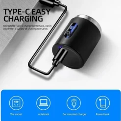 Mini Electric Travel Shaver for Men Pocket Size Rechargeable Portable Painless Cordless Trimmer Knive Face Beard Razor