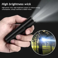 Mini Flashlight USB Rechargeable LED Flashlight Waterproof Telescopic Powerful Torch Lamp Outdoor Zoom Portable Torch