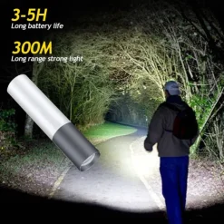 Mini Flashlight USB Rechargeable LED Flashlight Waterproof Telescopic Powerful Torch Lamp Outdoor Zoom Portable Torch