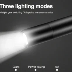 Mini Flashlight USB Rechargeable LED Flashlight Waterproof Telescopic Powerful Torch Lamp Outdoor Zoom Portable Torch