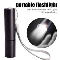 Mini Flashlight USB Rechargeable LED Flashlight Waterproof Telescopic Powerful Torch Lamp Outdoor Zoom Portable Torch
