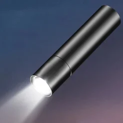 Mini Flashlight USB Rechargeable LED Flashlight Waterproof Telescopic Powerful Torch Lamp Outdoor Zoom Portable Torch
