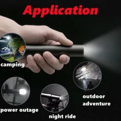 Mini Flashlight USB Rechargeable LED Flashlight Waterproof Telescopic Powerful Torch Lamp Outdoor Zoom Portable Torch