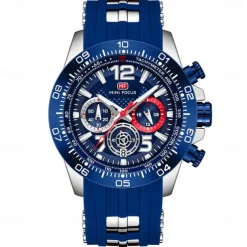 MINI FOCUS Men Quartz Watch Outdoor Sports Fashion Wristwatch Luminous Stopwatch Calendar Waterproof Silicone Gel Watch