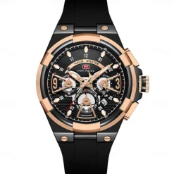 MINI FOCUS Men Quartz Watch Outdoor Fashion Casual Wristwatch Luminous Calendar Waterproof World Time Silicone Gel Watch