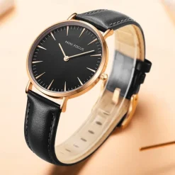 MINI FOCUS Women Quartz Watch Wrist Watch Creative Large Dial Waterproof Business Waterproof Leather Watch