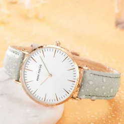 MINI FOCUS Women Quartz Watch Wrist Watch Creative Large Dial Waterproof Business Waterproof Leather Watch
