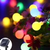 Mini Globe String Lights Solar LED Fairy String Lights Waterproof 12M 7M 6.5M 8 Modes Lighting Outdoor Garden Decoration Light Christmas Tree Hanging Lights Balcony Yard Wedding Party Holiday Decor